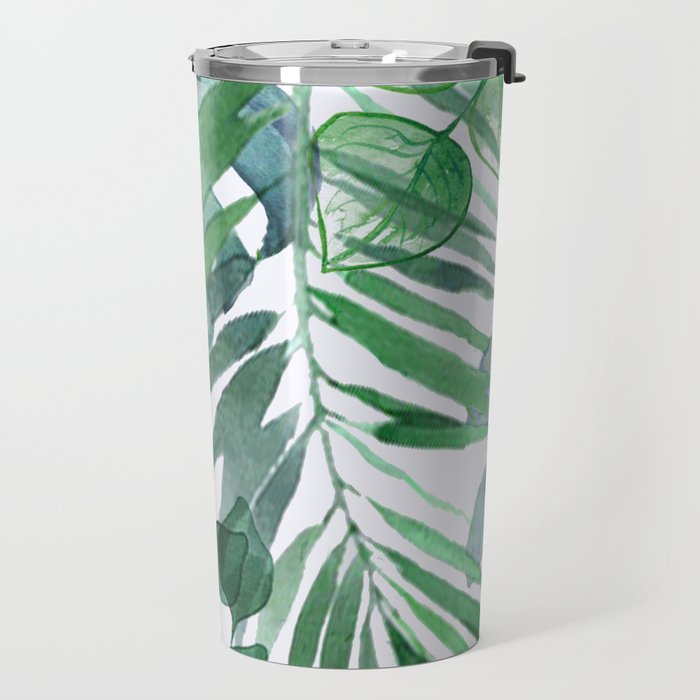 Tropical  Leaves Travel Mug Gallery Image 2