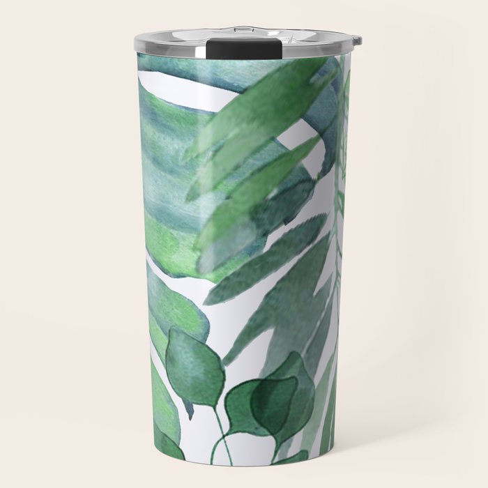 Tropical  Leaves Travel Mug Gallery Image 1