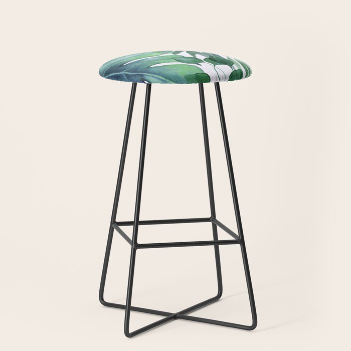 Tropical  Leaves Stool Gallery Image 1