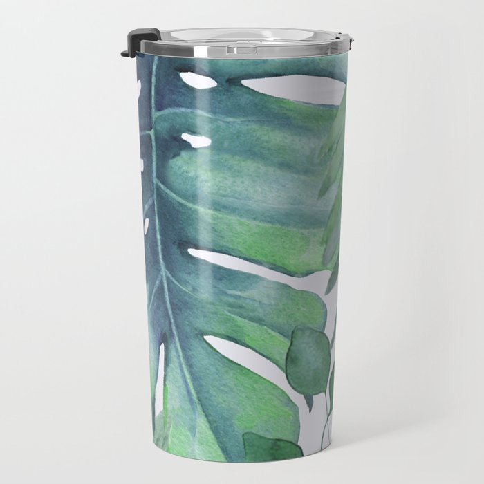 Tropical  Leaves Travel Mug Gallery Image 3