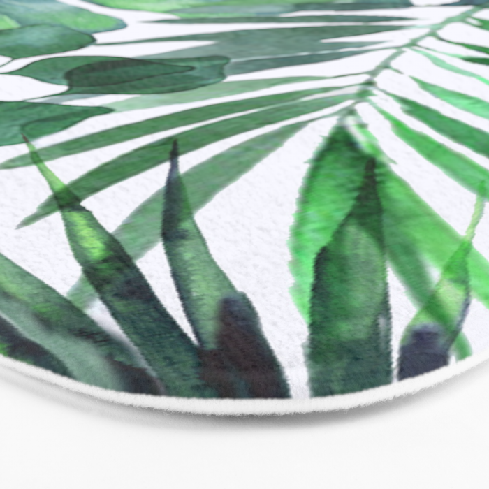 Tropical  Leaves Bath Mat Gallery Image 3