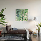 Tropical  Leaves Wood Wall Art Gallery Image 2