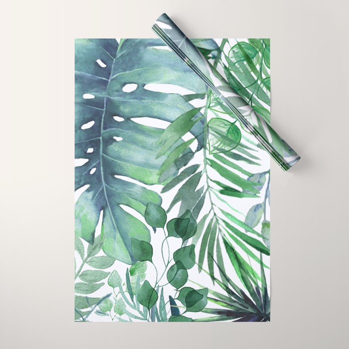 Tropical  Leaves Wrapping Paper Gallery Image 1