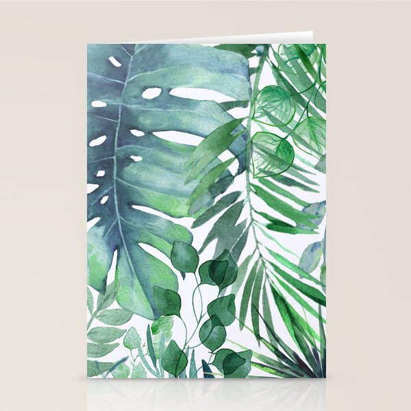 Tropical  Leaves Stationery Card Gallery Image 1