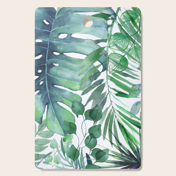 Tropical  Leaves Cutting Board Gallery Image 1