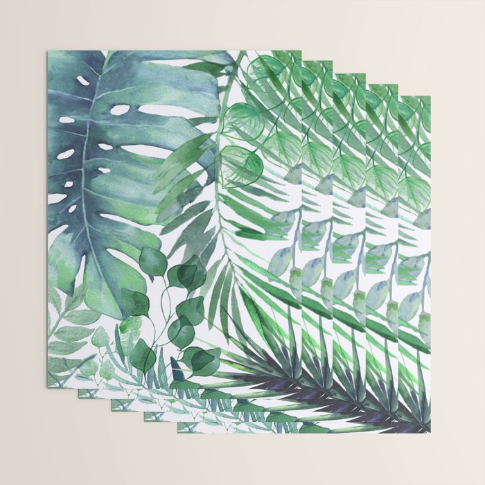 Tropical  Leaves Wrapping Paper Gallery Image 3