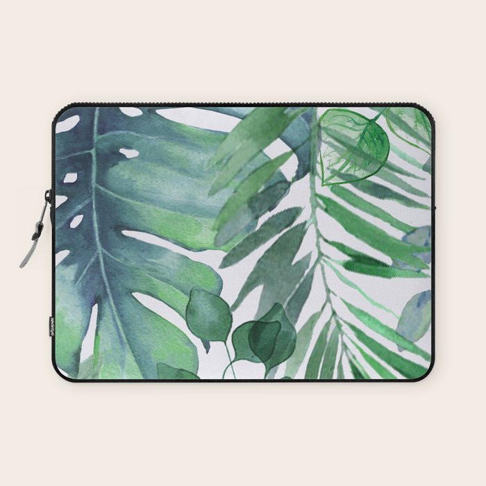 Tropical  Leaves Laptop Sleeve Gallery Image 1