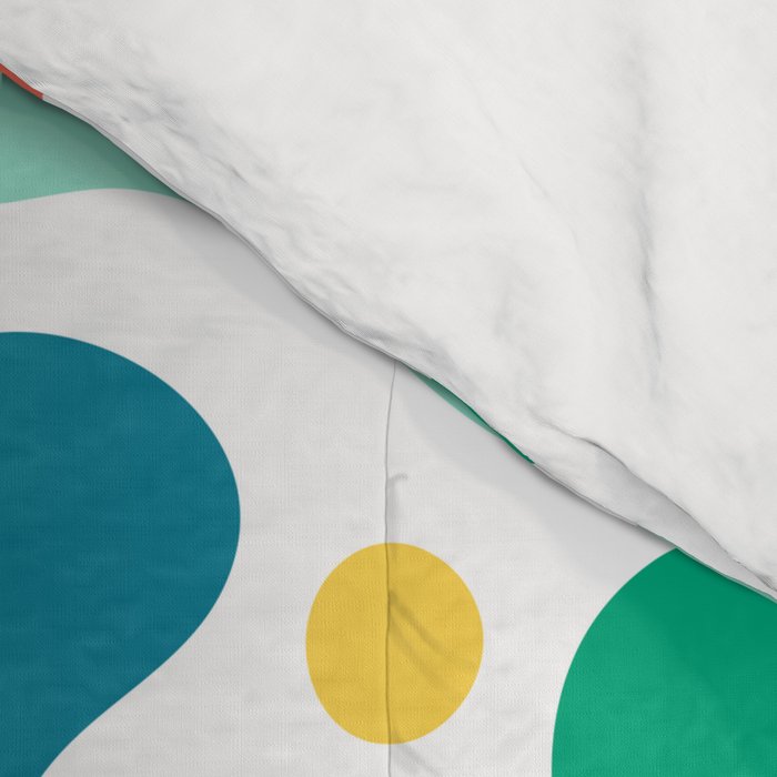 Colorful abstract art shape pattern Comforter Gallery Image 4