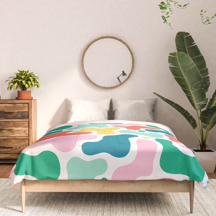 Colorful abstract art shape pattern Comforter Gallery Image 3