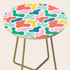 Colorful abstract art shape pattern Side Table Gallery Image 2