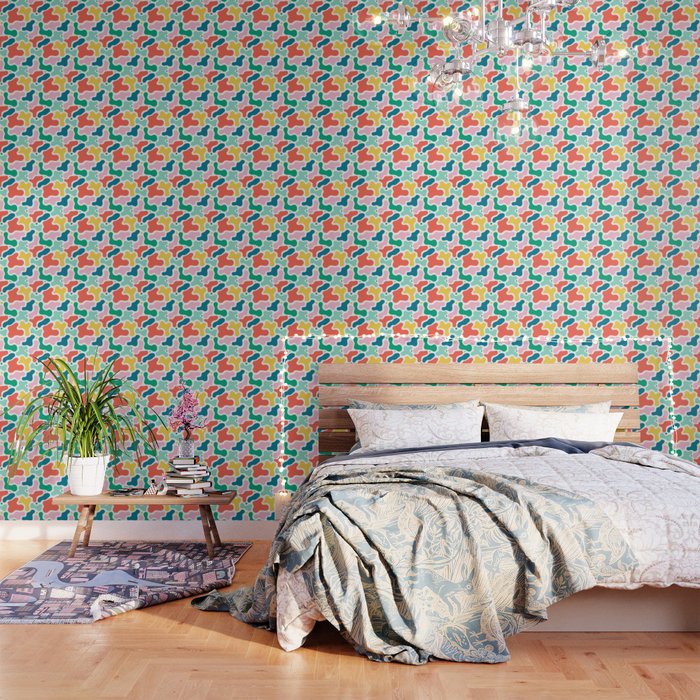 Colorful abstract art shape pattern Wallpaper Gallery Image 3