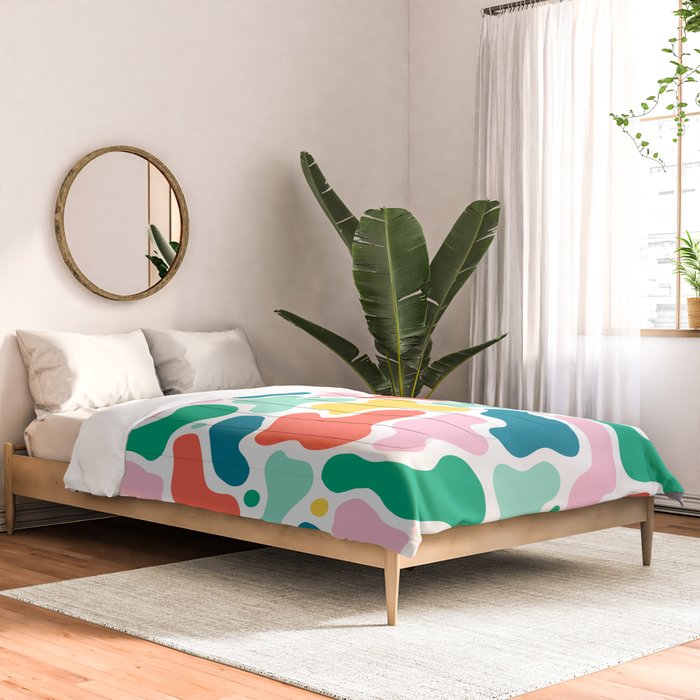Colorful abstract art shape pattern Comforter Gallery Image 2