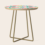 Colorful abstract art shape pattern Side Table Gallery Image 1