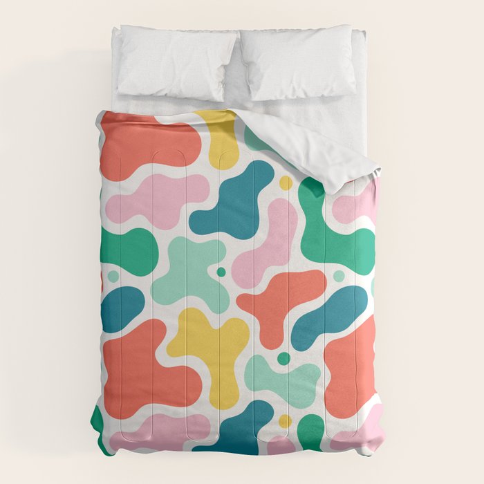 Colorful abstract art shape pattern Comforter Gallery Image 6