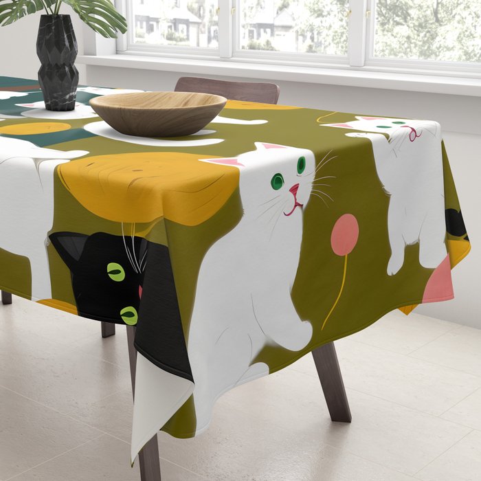 Cats And Wool Tablecloth Gallery Image 3