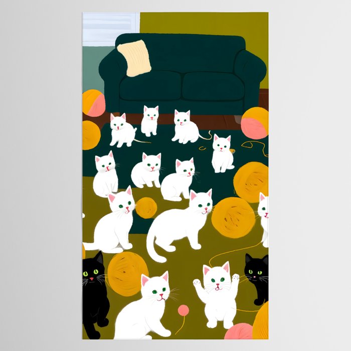 Cats And Wool Tablecloth Gallery Image 2