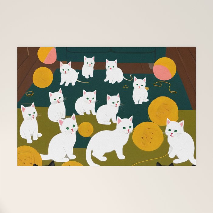 Cats And Wool Welcome Mat Gallery Image 1