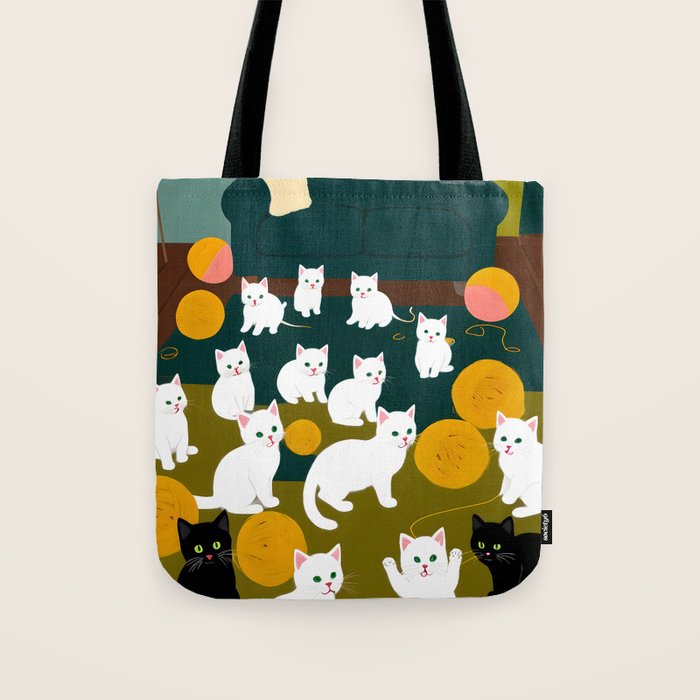 Cats And Wool Tote Bag Gallery Image 1
