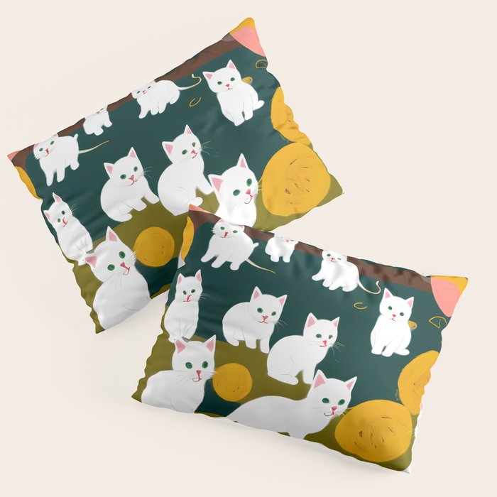 Cats And Wool Pillow Sham Gallery Image 3