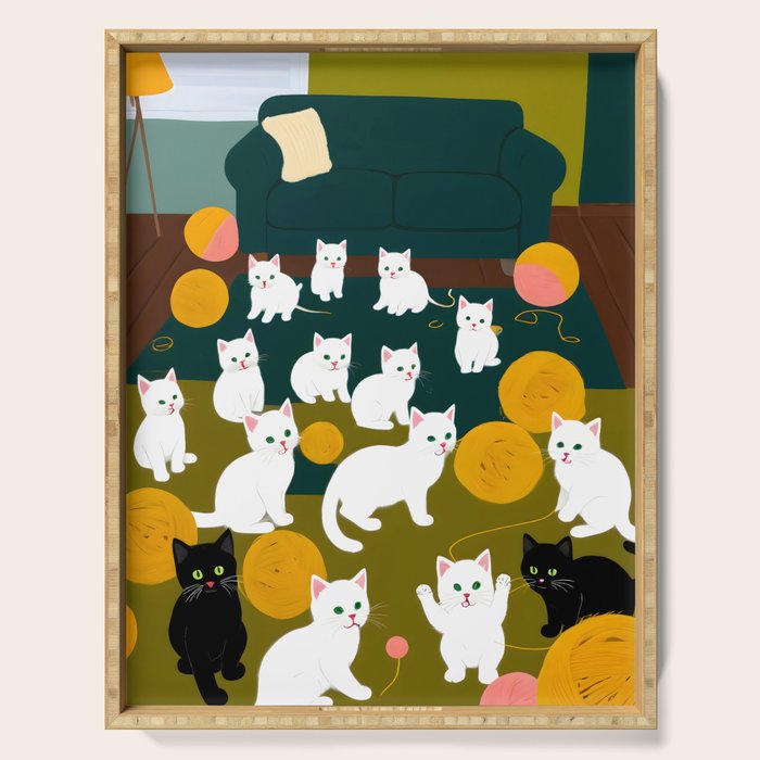 Cats And Wool Serving Tray Gallery Image 1