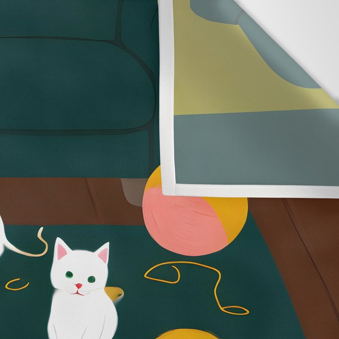 Cats And Wool Wall Tapestry Gallery Image 3