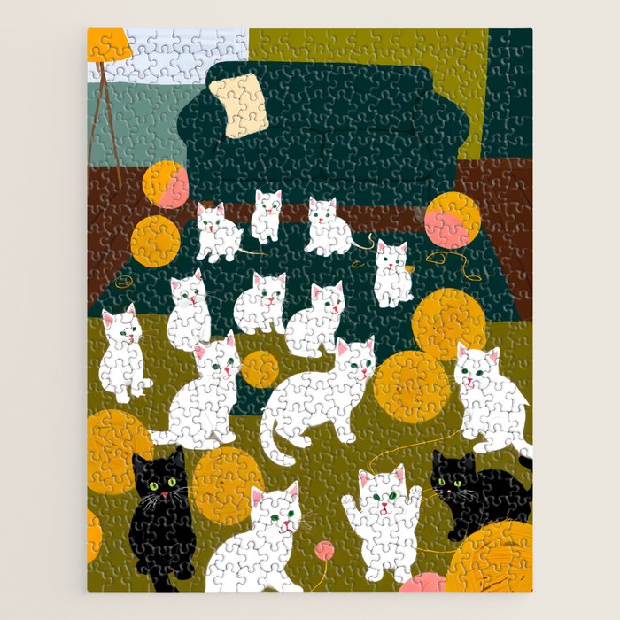 Cats And Wool Jigsaw Puzzle Gallery Image 1