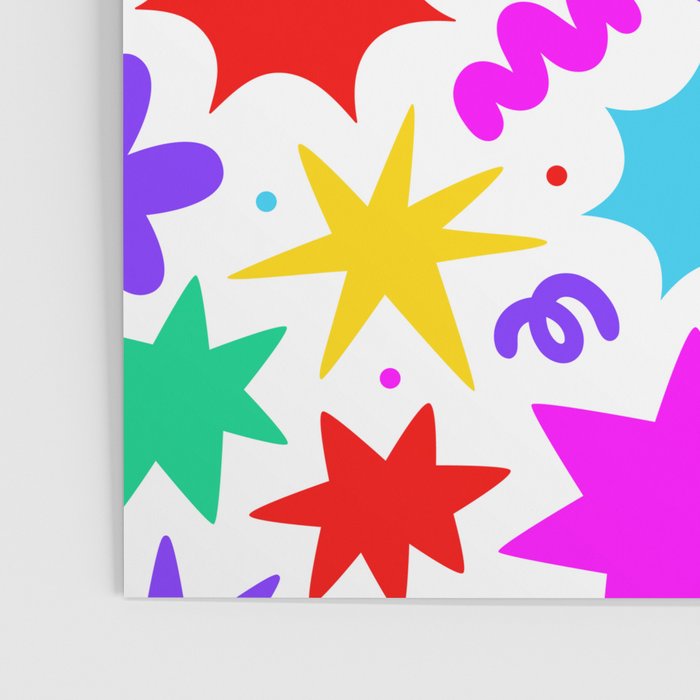 Colorful fun star doodle pattern Poster Gallery Image 3