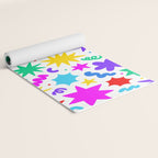 Colorful fun star doodle pattern Yoga Mat Gallery Image 2