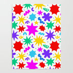 Colorful fun star doodle pattern Poster Gallery Image 4