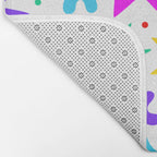 Colorful fun star doodle pattern Bath Mat Gallery Image 2