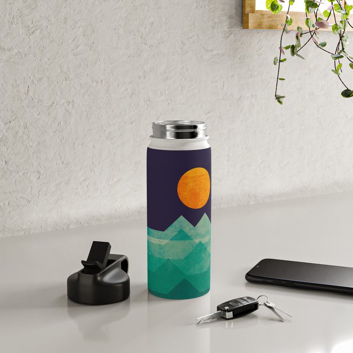 The ocean, the sea, the wave - night scene Water Bottle Gallery Image 5
