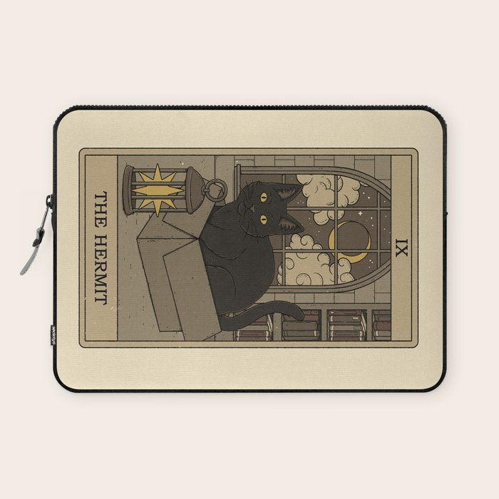 The Hermit - Cats Tarot Laptop Sleeve Gallery Image 1