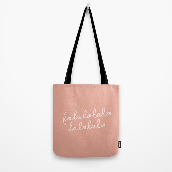 Fa La La Peach Pink Tote Bag Gallery Image 2