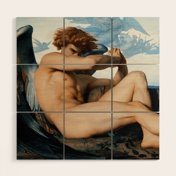 Fallen Angel by Alexandre Cabanel, 1847 Wood Wall Art Gallery Image 1