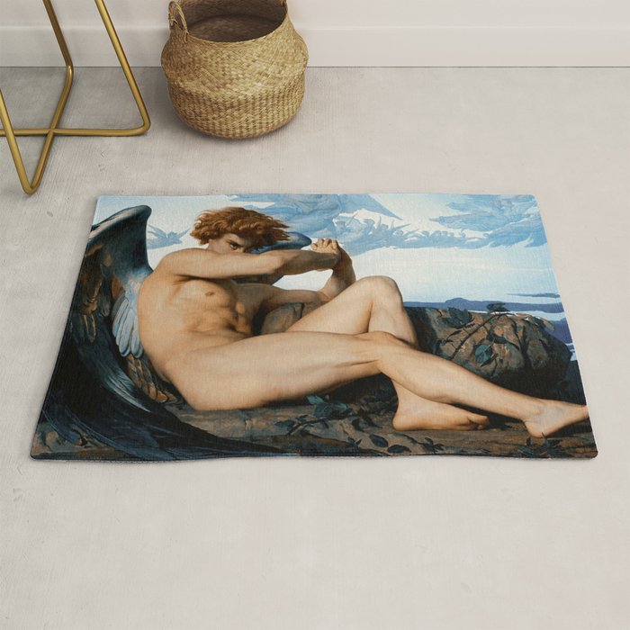 Fallen Angel by Alexandre Cabanel, 1847 Rug Gallery Image 1