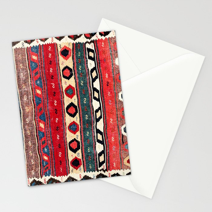 Shahsavan  Antique Azerbaijan Persian Kilim Print Stationery Card Gallery Image 2