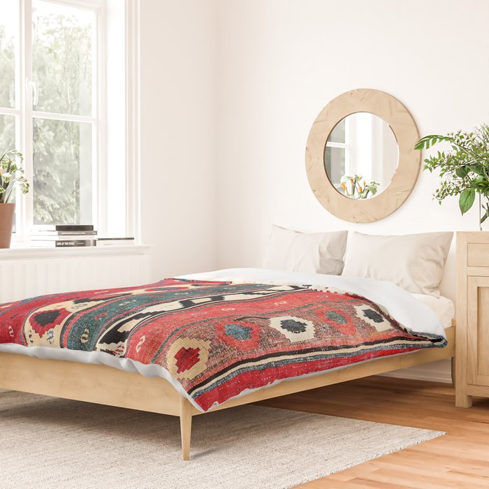 Shahsavan  Antique Azerbaijan Persian Kilim Print Duvet Cover Gallery Image 2