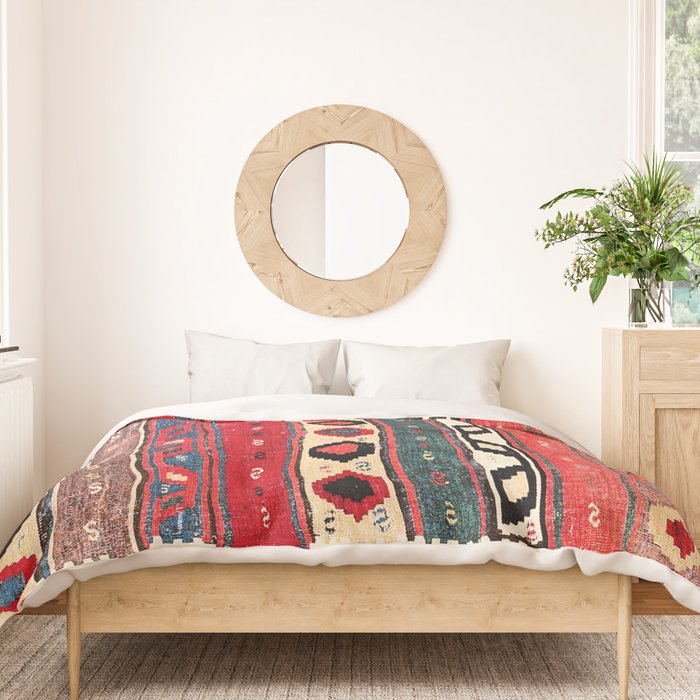 Shahsavan  Antique Azerbaijan Persian Kilim Print Duvet Cover Gallery Image 3