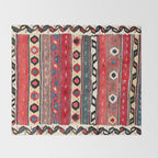 Shahsavan  Antique Azerbaijan Persian Kilim Print Throw Blanket Gallery Image 2