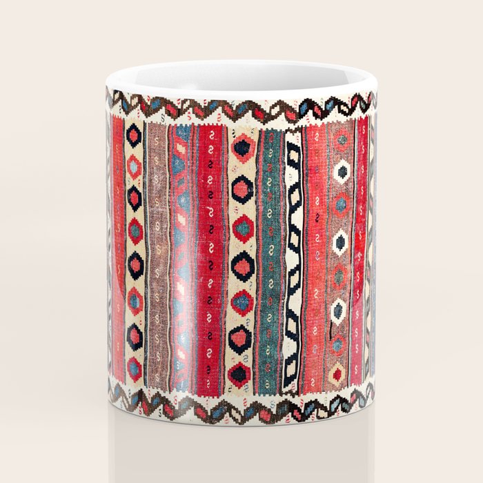 Shahsavan  Antique Azerbaijan Persian Kilim Print Coffee Mug Gallery Image 4