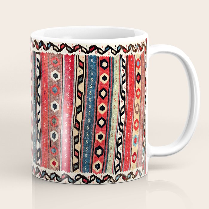 Shahsavan  Antique Azerbaijan Persian Kilim Print Coffee Mug Gallery Image 1