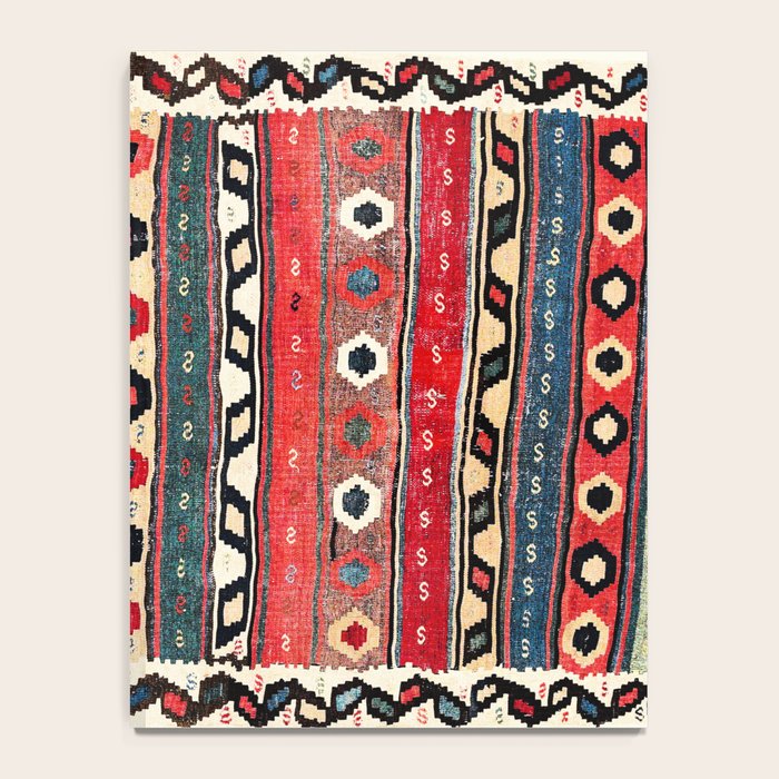 Shahsavan  Antique Azerbaijan Persian Kilim Print Notebook Gallery Image 4