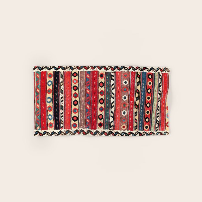 Shahsavan  Antique Azerbaijan Persian Kilim Print Bath Towel Gallery Image 1