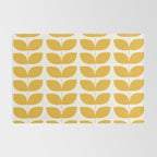 Danish Pattern Yellow Mid Century Modern Rug Gallery Image 2