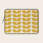 Danish Pattern Yellow Mid Century Modern Laptop Sleeve Gallery Image 1