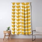 Danish Pattern Yellow Mid Century Modern Window Curtain Gallery Image 5