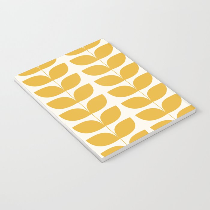 Danish Pattern Yellow Mid Century Modern Notebook Gallery Image 3