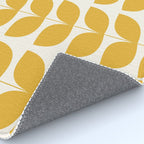 Danish Pattern Yellow Mid Century Modern Rug Gallery Image 4