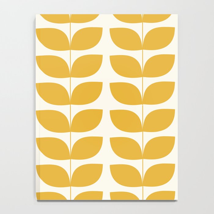 Danish Pattern Yellow Mid Century Modern Notebook Gallery Image 4