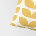 Danish Pattern Yellow Mid Century Modern Pillow Sham Gallery Image 4